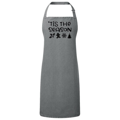 Tis the Season Christmas Apron – Fun Baking Design, Eco-Friendly, Adjustable Neck