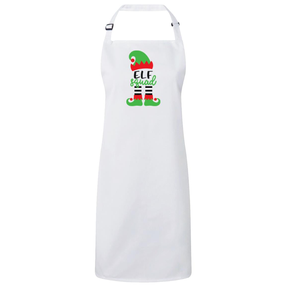 Elf Squad Bib Apron – Fun Baking Design, Eco-Friendly, Adjustable Neck