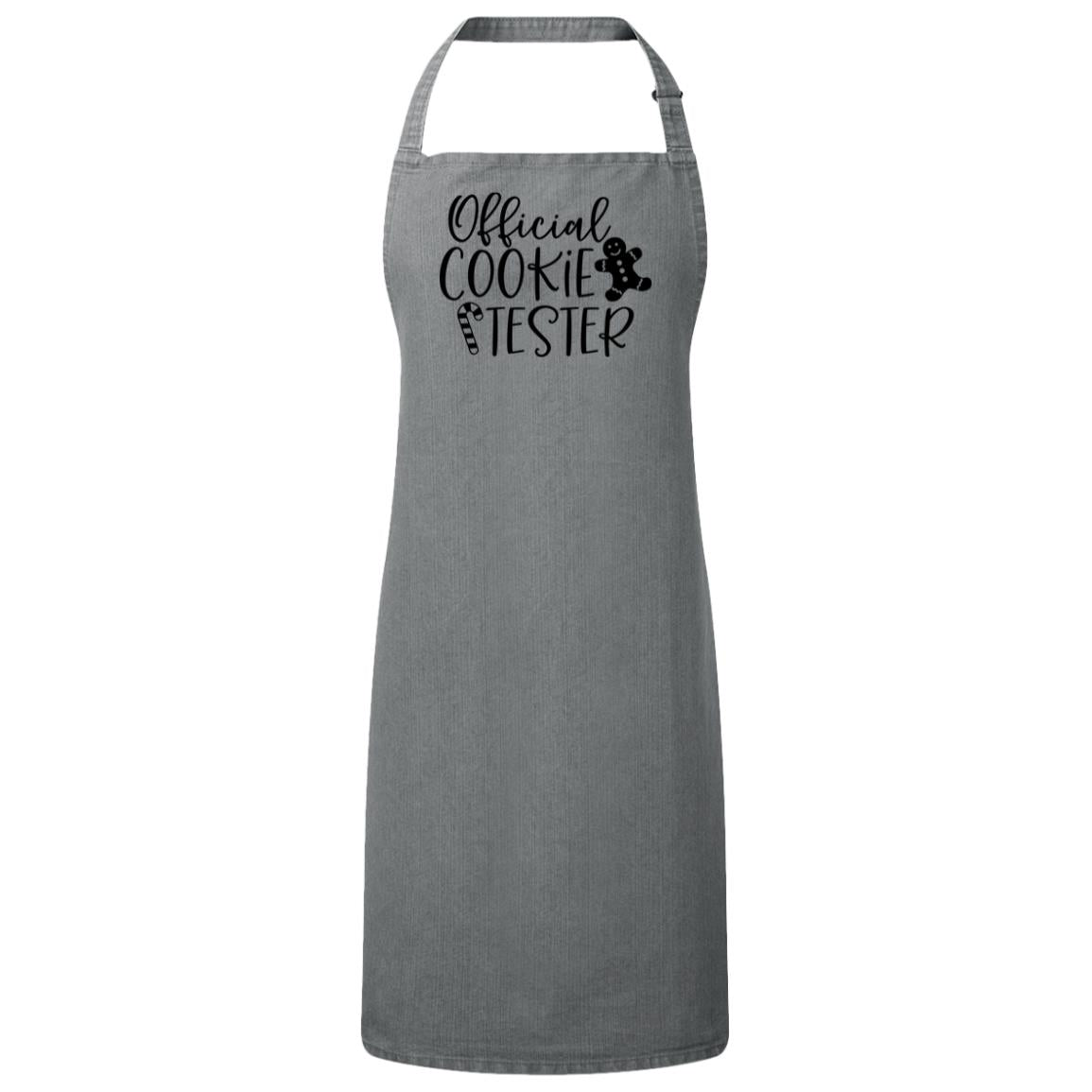 Official Cookie TEster Christmas Bib Apron – Fun Baking Design, Eco-Friendly, Adjustable Neck