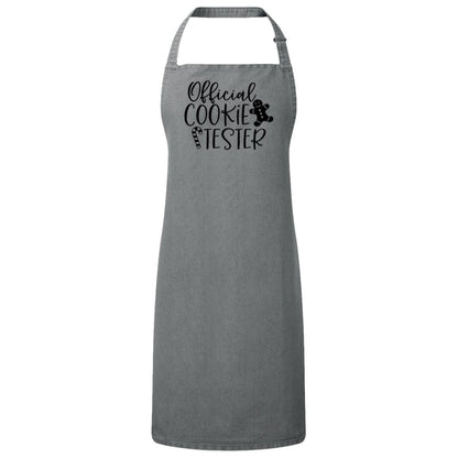 Official Cookie Tester Christmas Apron – Fun Baking Design, Eco-Friendly, Adjustable Neck