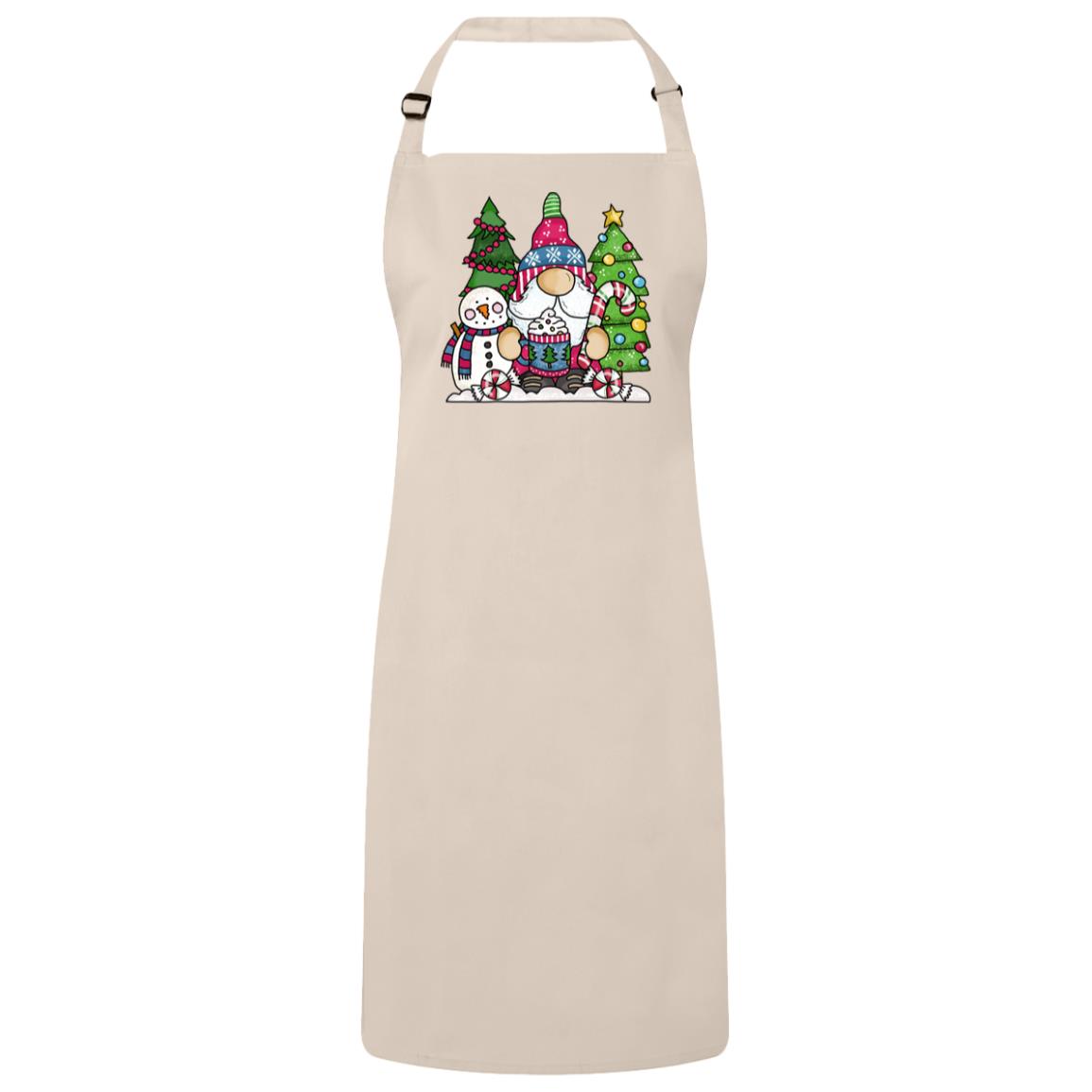 Christmas Cheer Bib Apron – Fun Baking Design, Eco-Friendly, Adjustable Neck