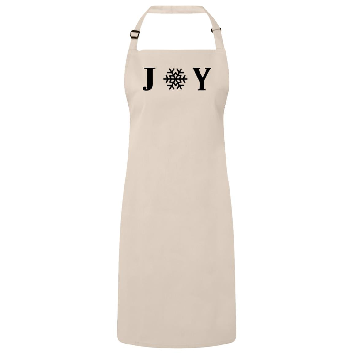 JOY Christmas Bib Apron – Fun Baking Design, Eco-Friendly, Adjustable Neck