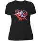 JOOTB Heart Design T-Shirt - Ladies' Boyfriend T-Shirt