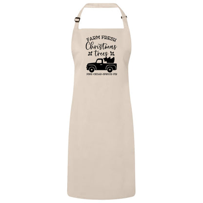 Farm Fresh Trees Christmas Apron – Fun Baking Design, Eco-Friendly, Adjustable Neck