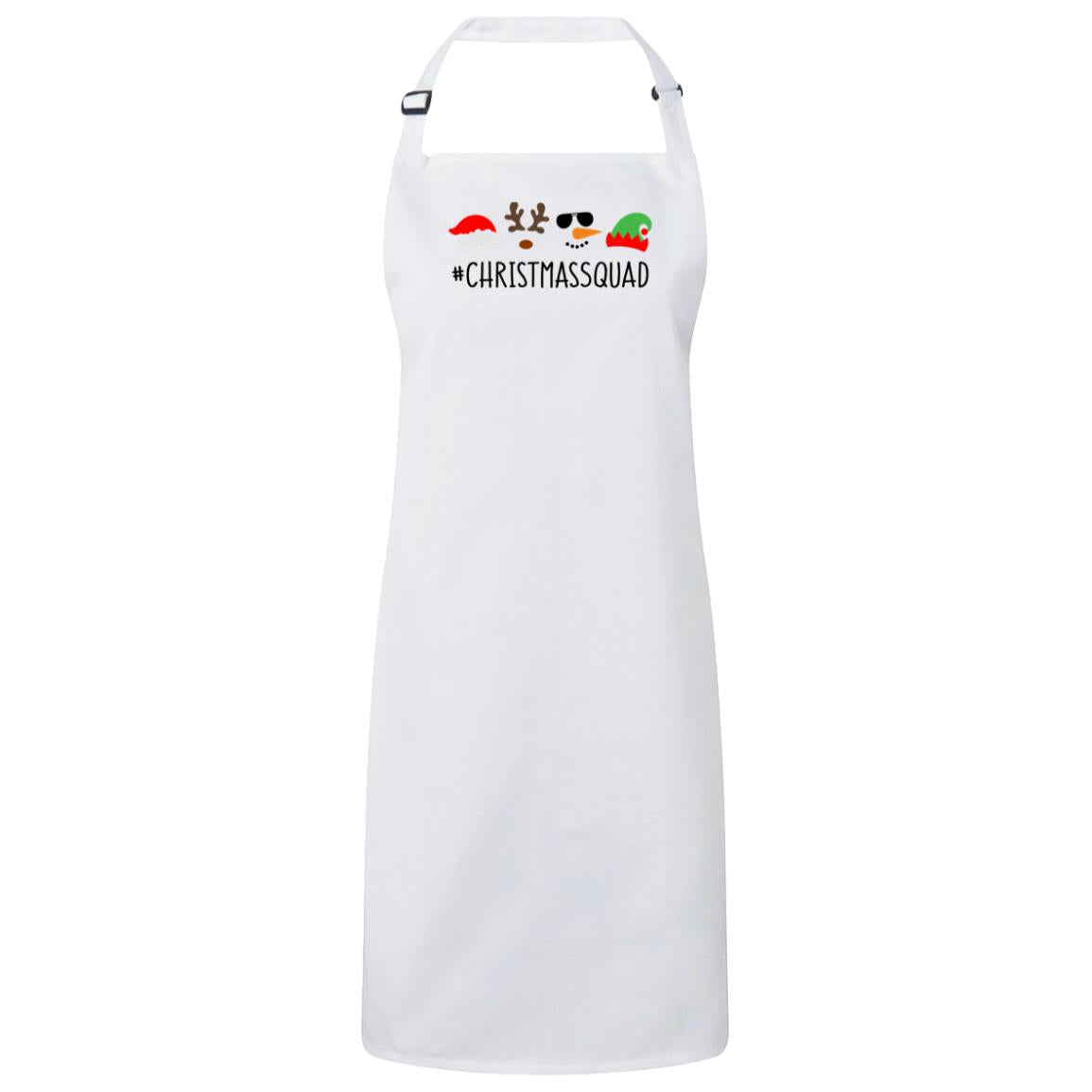 Christmas Squad Bib Apron – Fun Baking Design, Eco-Friendly, Adjustable Neck