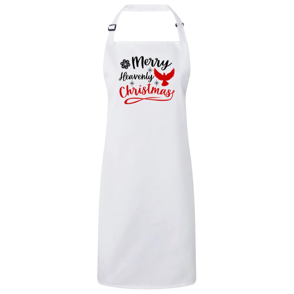 Merry Heavenly Christmas Bib Apron – Fun Baking Design, Eco-Friendly, Adjustable Neck