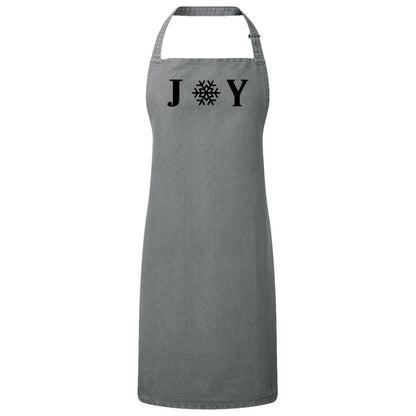 JOY Christmas Bib Apron – Fun Baking Design, Eco-Friendly, Adjustable Neck