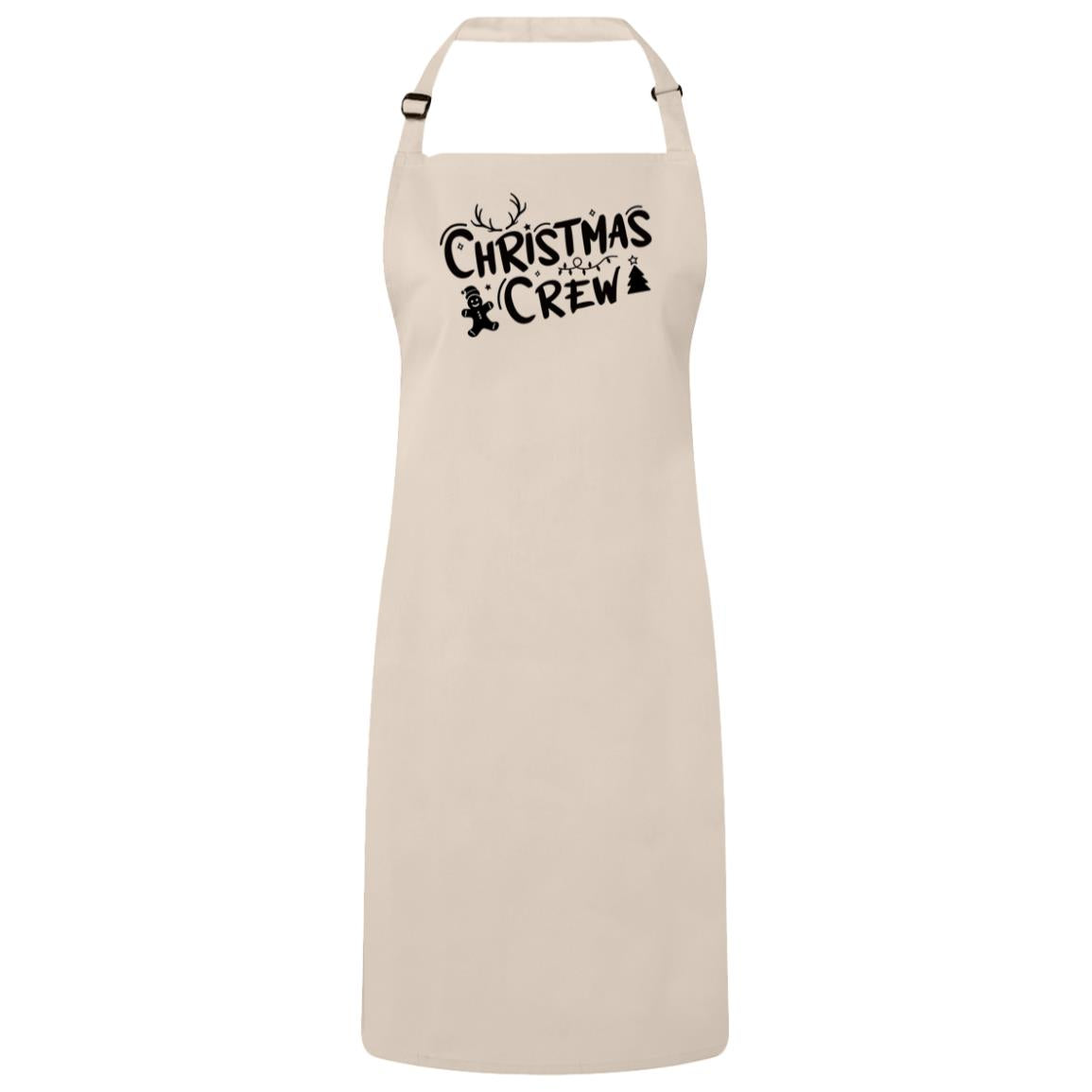 Christmas Crew Bib Apron – Fun Baking Design, Eco-Friendly, Adjustable Neck