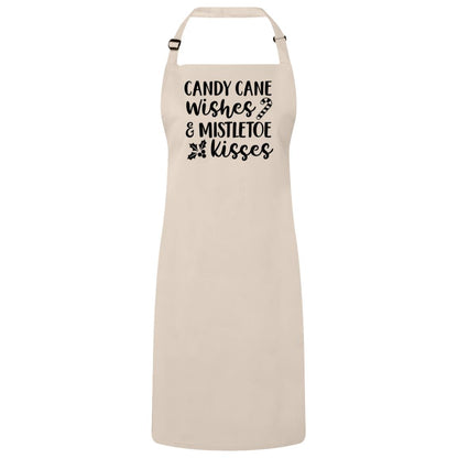 Candy Cane Wishes Christmas Apron – Fun Baking Design, Eco-Friendly, Adjustable Neck