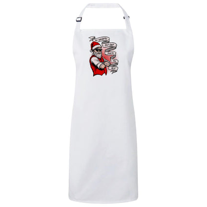 Be Naughty Save Santa a trip Christmas Apron – Fun Baking Design, Eco-Friendly, Adjustable Neck