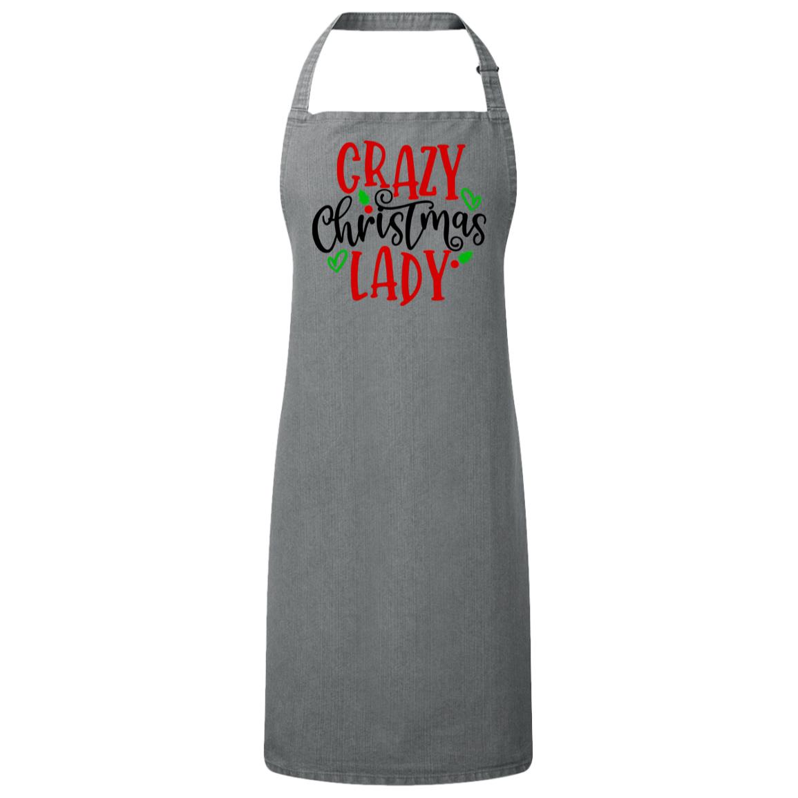 "Crazy Christmas Lady" Christmas Apron - Expressive DeZien 