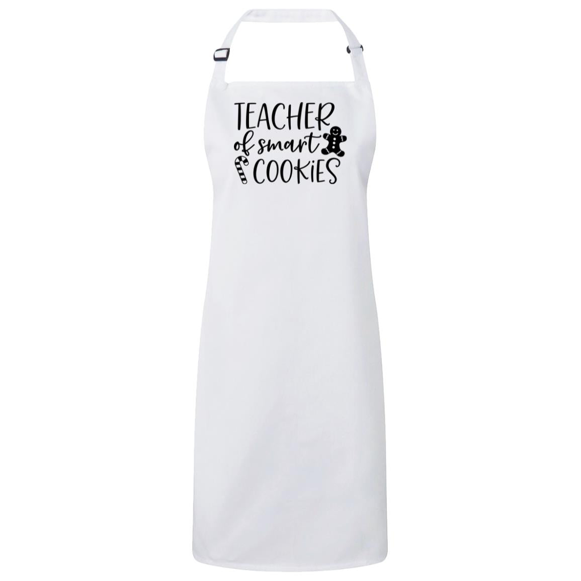 Teacher of Smart Cookies Christmas Bib Apron – Fun Baking Design, Eco-Friendly, Adjustable Neck