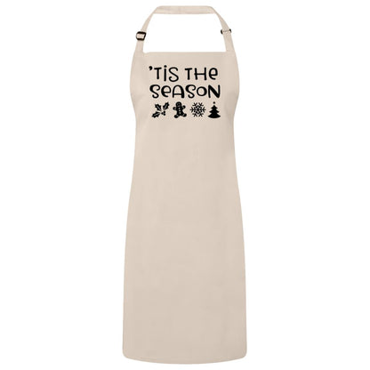 Tis the Season Christmas Apron – Fun Baking Design, Eco-Friendly, Adjustable Neck