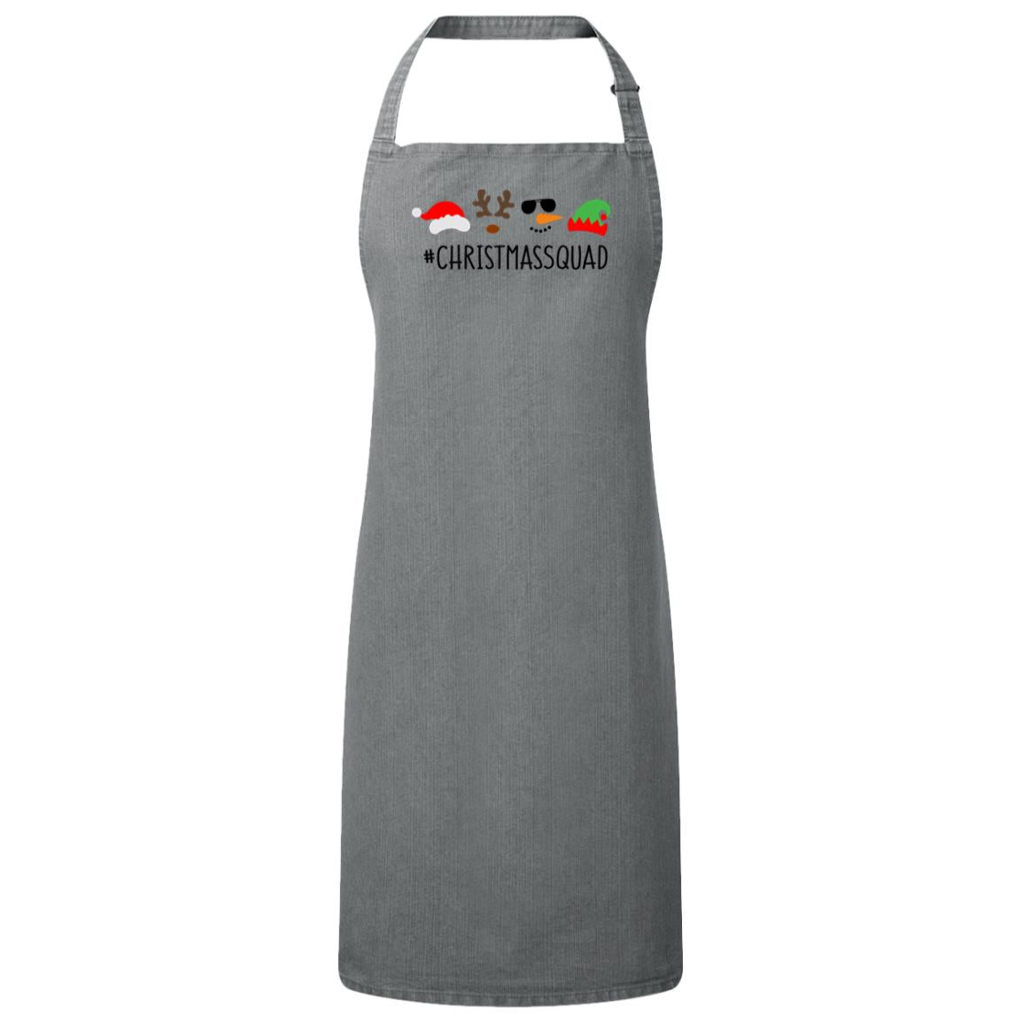 Christmas Squad Bib Apron – Fun Baking Design, Eco-Friendly, Adjustable Neck