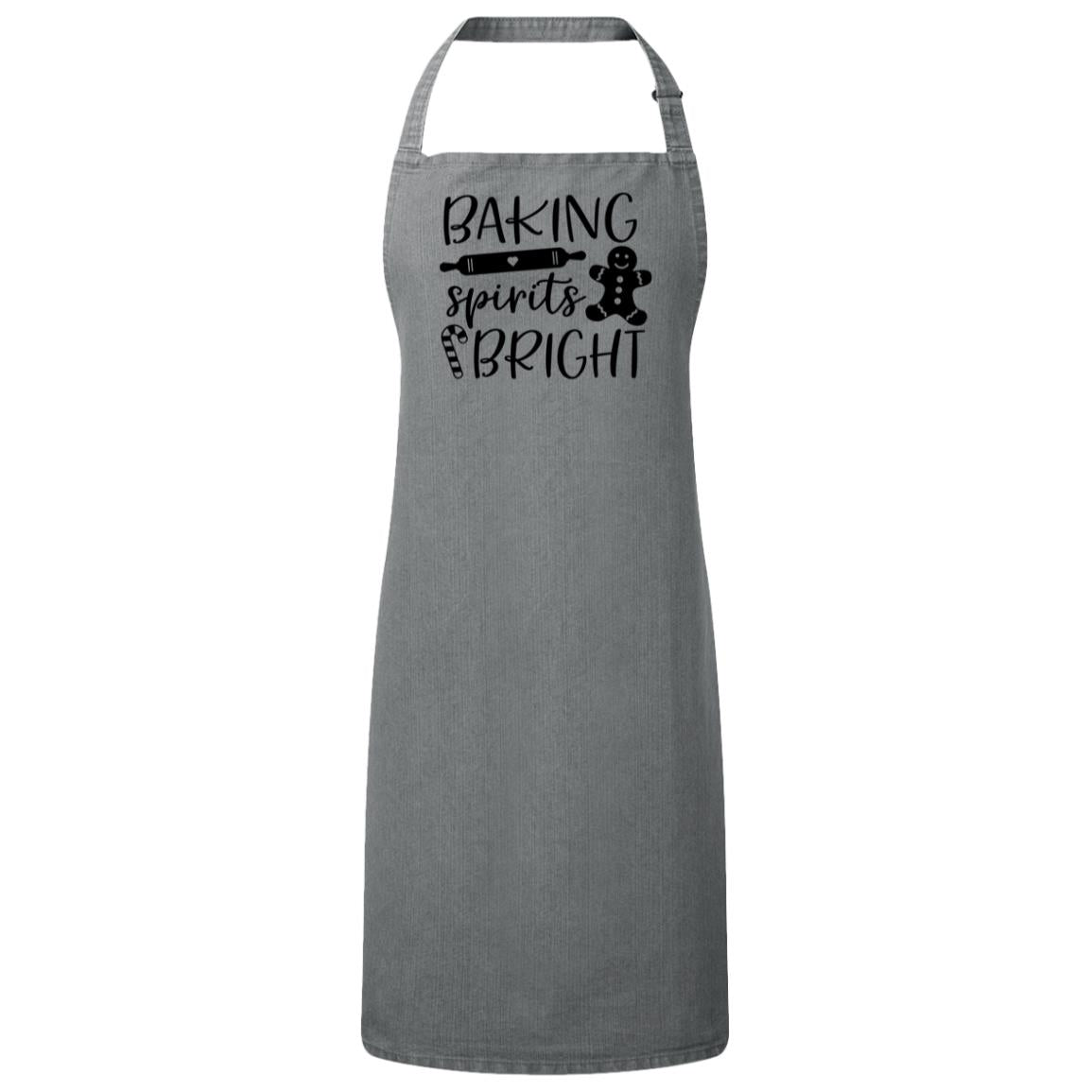 Baking Spirits Bright Bib Apron – Fun Baking Design, Eco-Friendly, Adjustable Neck