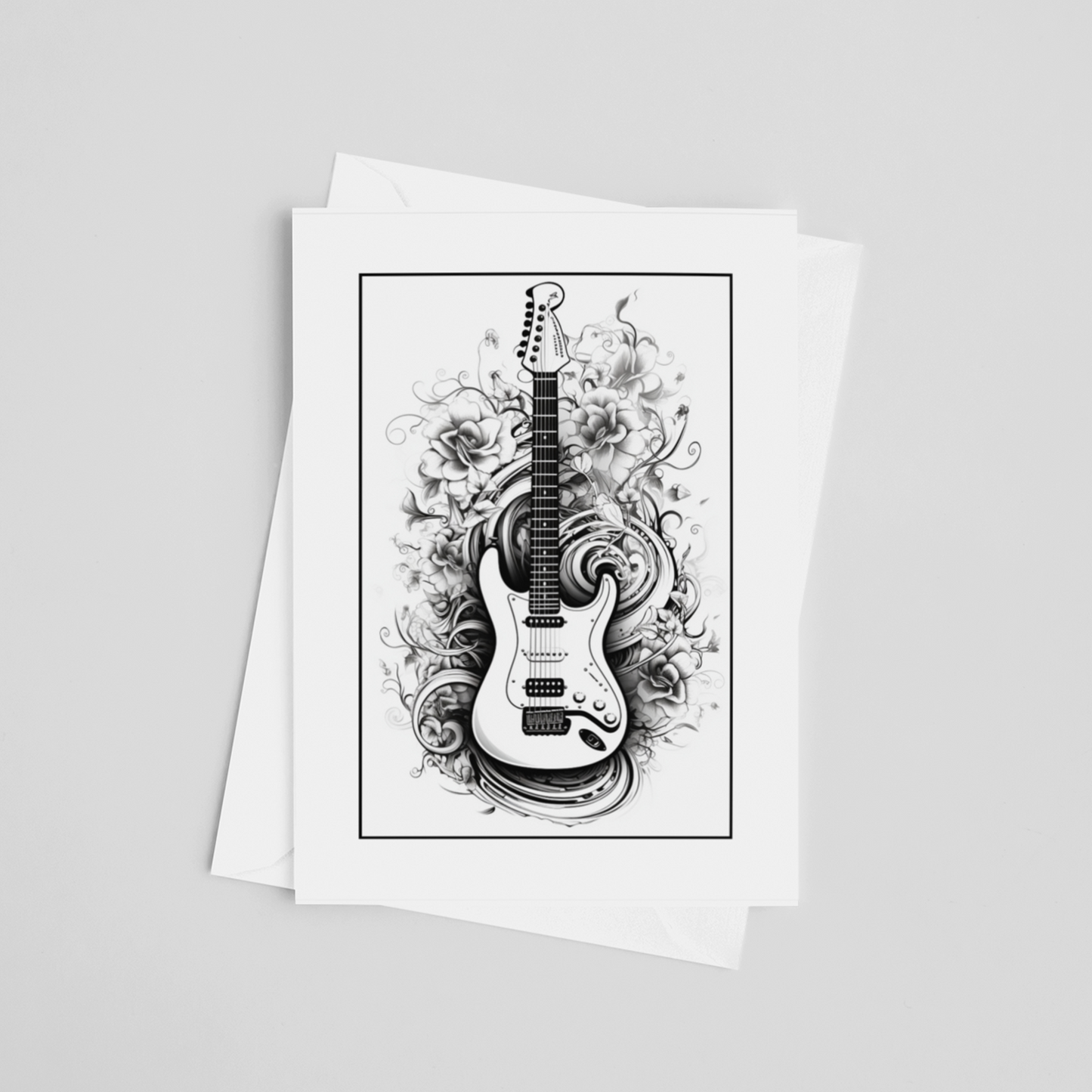 Electric Strings Guitar Greeting cards 5" x 7"