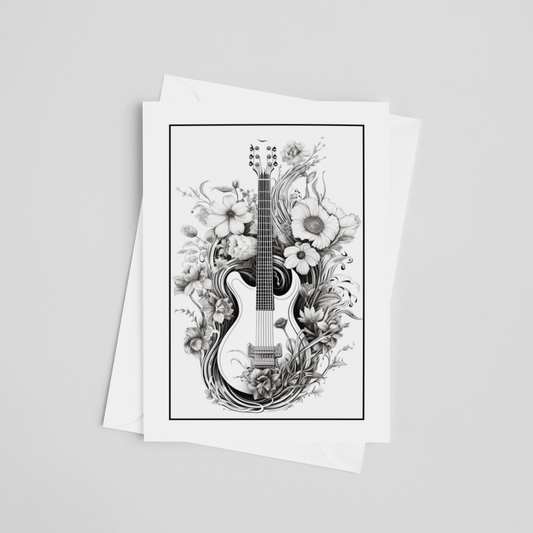 Guitar Vibes Greeting Cards 5" x 7"