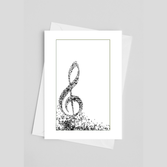 Melodic Treble Clef Harmony Greeting Cards 5" x 7"