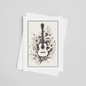 Rhythm Blues Guitar Greeting Cards 5" x 7"