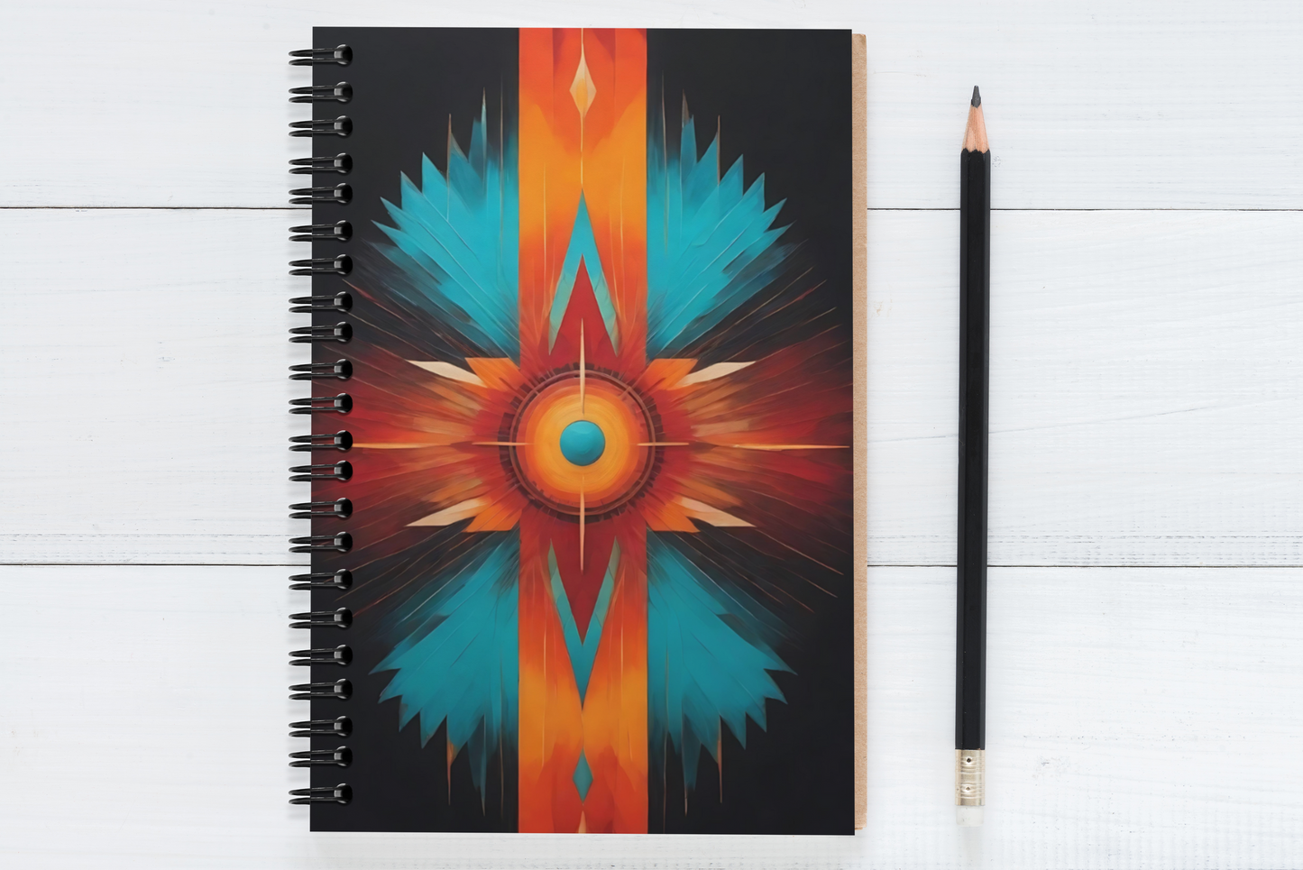 Lined Journal 5x7 | Wire-Bound Vibrant Native Art Journal