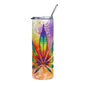 20oz Stainless Steel Skinny Tumbler Rainbow High Cannabis Kaleidoscope - Expressive DeZien 