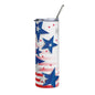 20oz Stainless Steel Skinny Tumbler Star Spangle - Expressive DeZien 