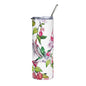 20oz Stainless Steel Skinny Tumbler Hummingbird and Fuchsia Flower - Expressive DeZien 