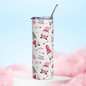 Be My Valentine Gnome 20 oz Skinny Tumbler – Your Stylish Sip of Love! - Expressive DeZien 