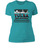 Tulsa Oklahoma Skyline Est 1836 Ladies' Boyfriend T-Shirt - Expressive DeZien 