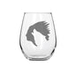 Native Wolf Sandblast Etched Stemless Wine Glass 20.5oz - Expressive DeZien 