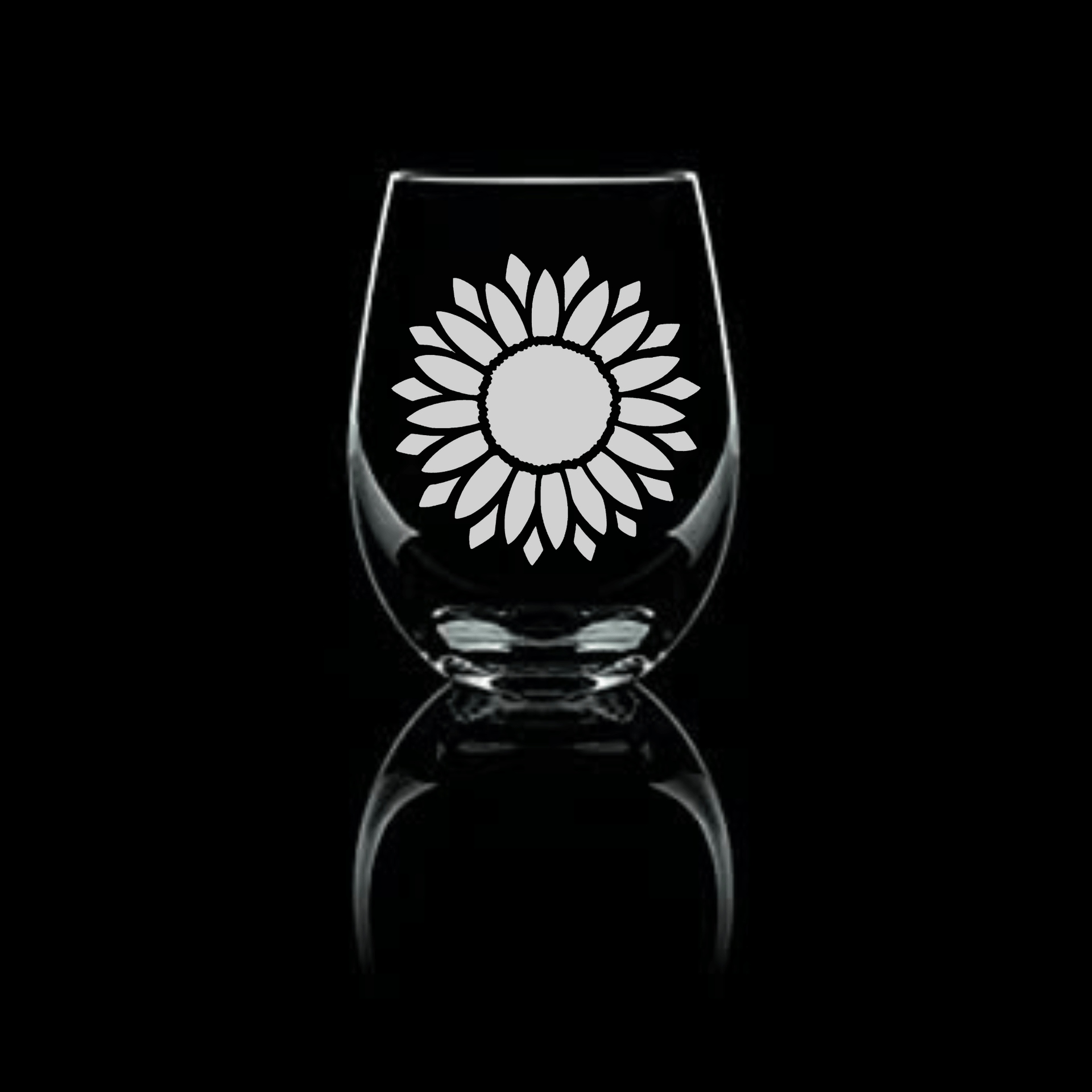 Star Trek Stemless Wine Glass Decorative Etched Medical Emblem | Holds 20 Ounces