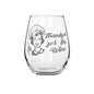 Thankful for the Wine Sandblast Etched Stemless Wine Glass 20.5oz - Expressive DeZien 