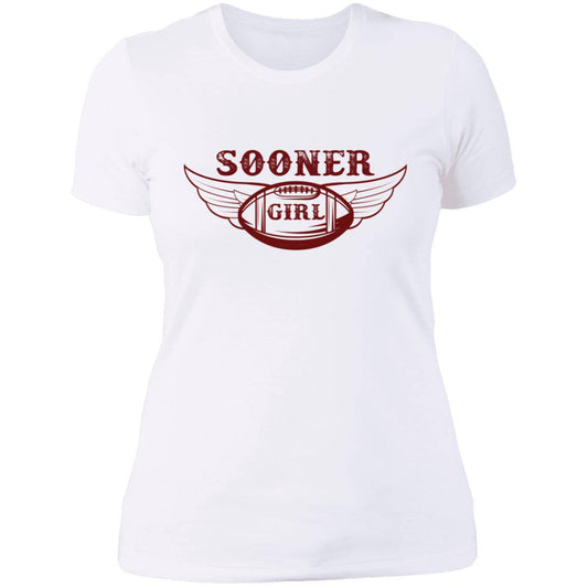 Sooner Girl Ladies' Next Level Boyfriend T-Shirt - Expressive DeZien 