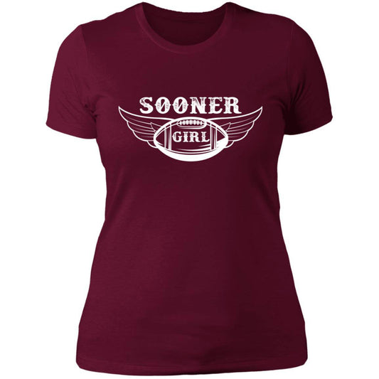 Sooner Girl Ladies' Next Level Boyfriend T-Shirt - Expressive DeZien 