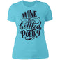 Wine is bottled Poetry Ladies' Boyfriend T-Shirt - Expressive DeZien 