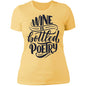 Wine is bottled Poetry Ladies' Boyfriend T-Shirt - Expressive DeZien 