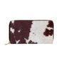 Cowhide Print Zipper Wallet Clutch Billfold - Expressive DeZien 