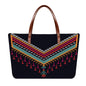 Native Fringe Print Tote Bag Purse - Expressive DeZien 