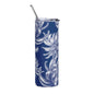 Floral blue Stainless steel tumbler - Expressive DeZien 