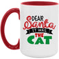 Dear Santa Christmas Mug 15oz. Accent Mug - Expressive DeZien 