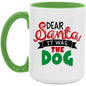 Dear Santa Christmas Mug 15oz. Accent Mug - Expressive DeZien 