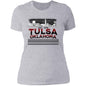 Tulsa Oklahoma Skyline Est 1836 Ladies' Boyfriend T-Shirt - Expressive DeZien 